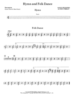 Hymn and Folk Dance: 1st Percussion