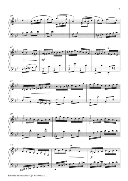 Sonatina de chocolate, Op.3 (para piano) (2017) - II. Andante image number null