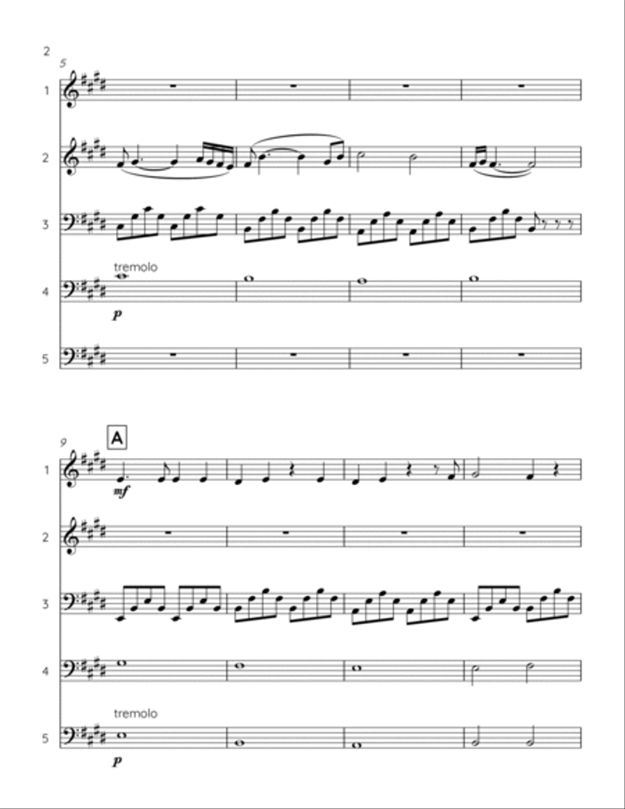 My Heart Will Go On (love Theme From 'titanic') String Quintet scores gallery preview page 2