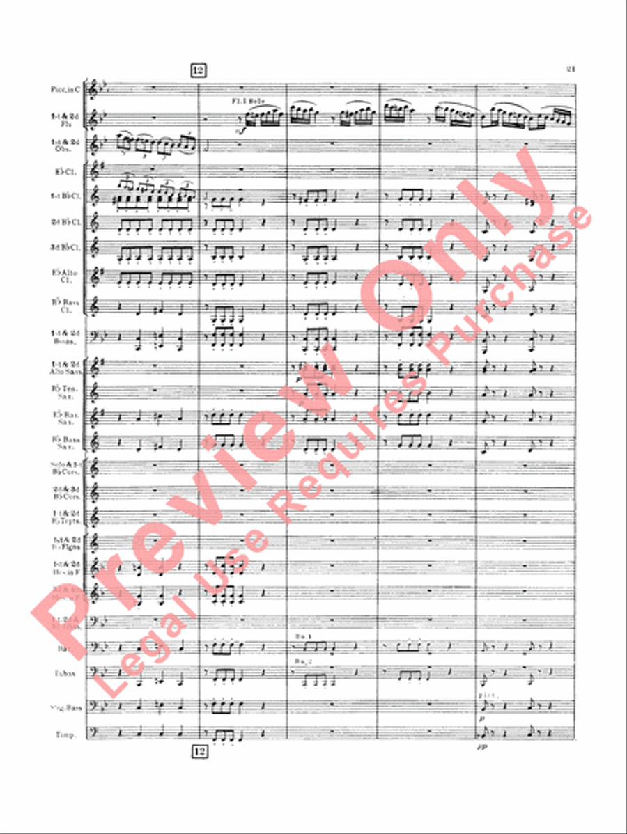 Italian in Algiers (Overture) Concert Band scores gallery preview page 24