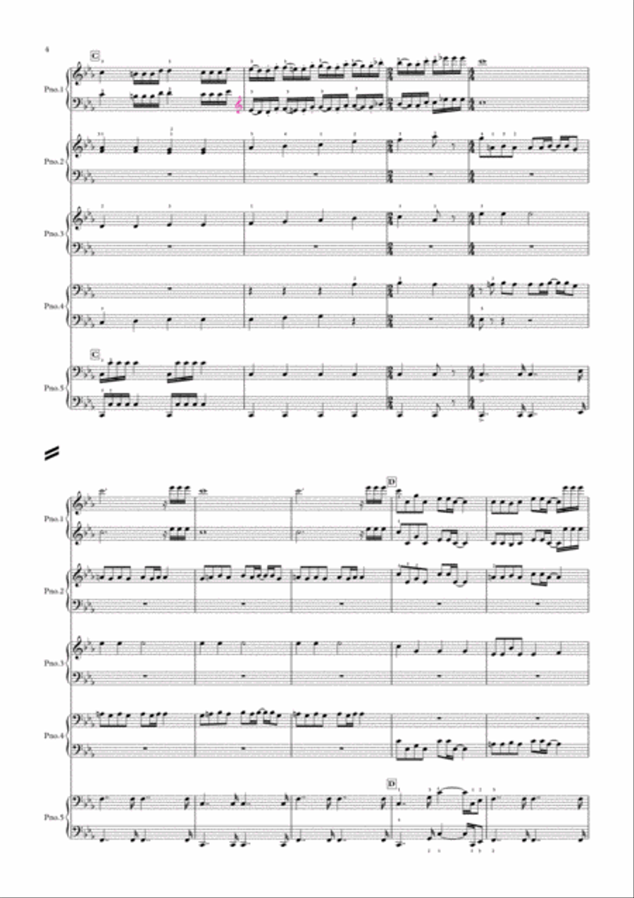 Beethoven Rocks - Theme from Beethoven's 5th Symphony Small Ensemble scores gallery preview page 4