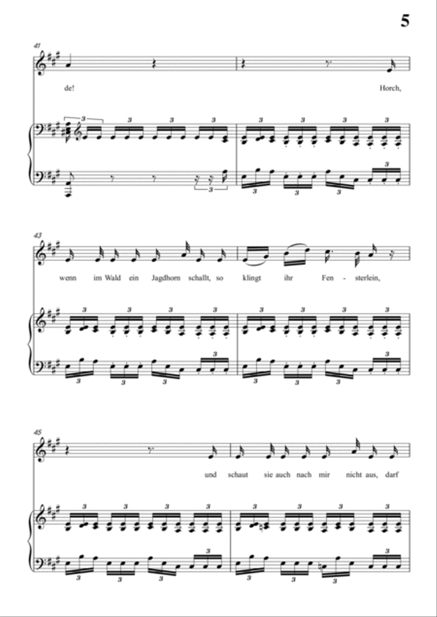 Schubert-Die böse Farbe,from 'Die Schöne Müllerin',Op.25 No.17 in A for Vocal and Piano Voice scores gallery preview page 6