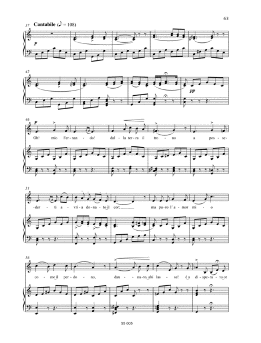 Fia dunque vero... Oh mio Fernando Voice scores gallery preview page 3
