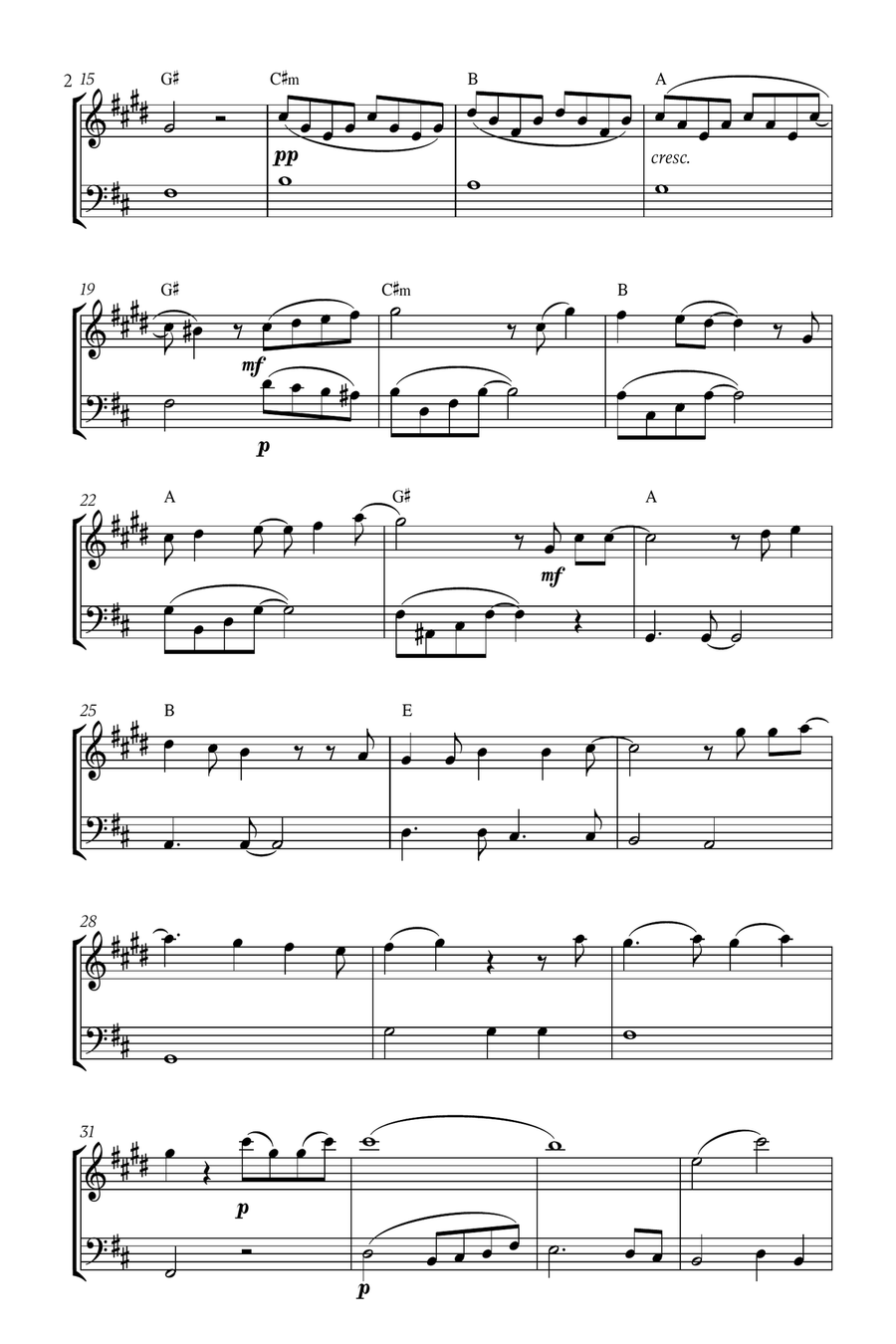 Mary, Did You Know? Trumpet Duet scores gallery preview page 2