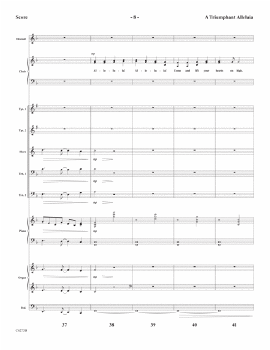 A Triumphant Alleluia Choir scores gallery preview page 10