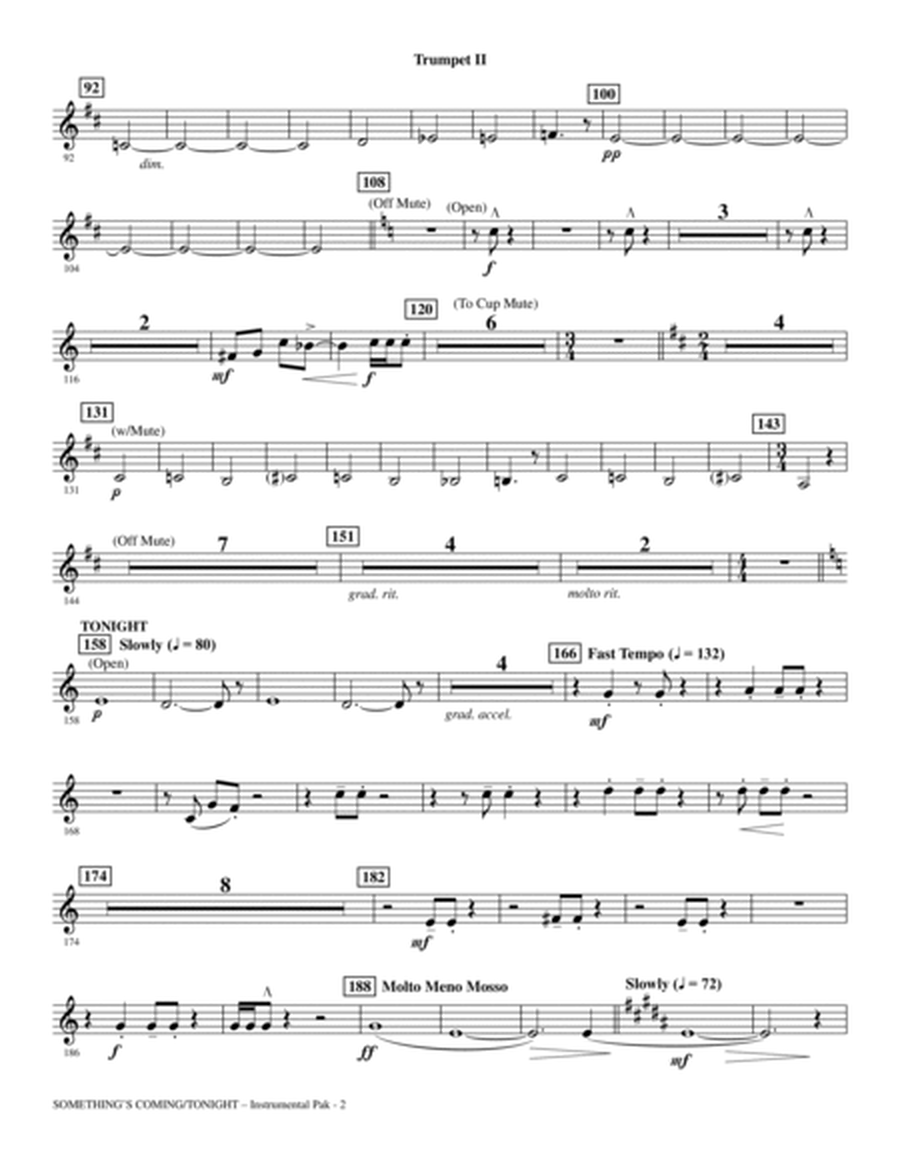 Something's Coming/Tonight (from West Side Story) (arr. Ed Lojeski) - Trumpet 2