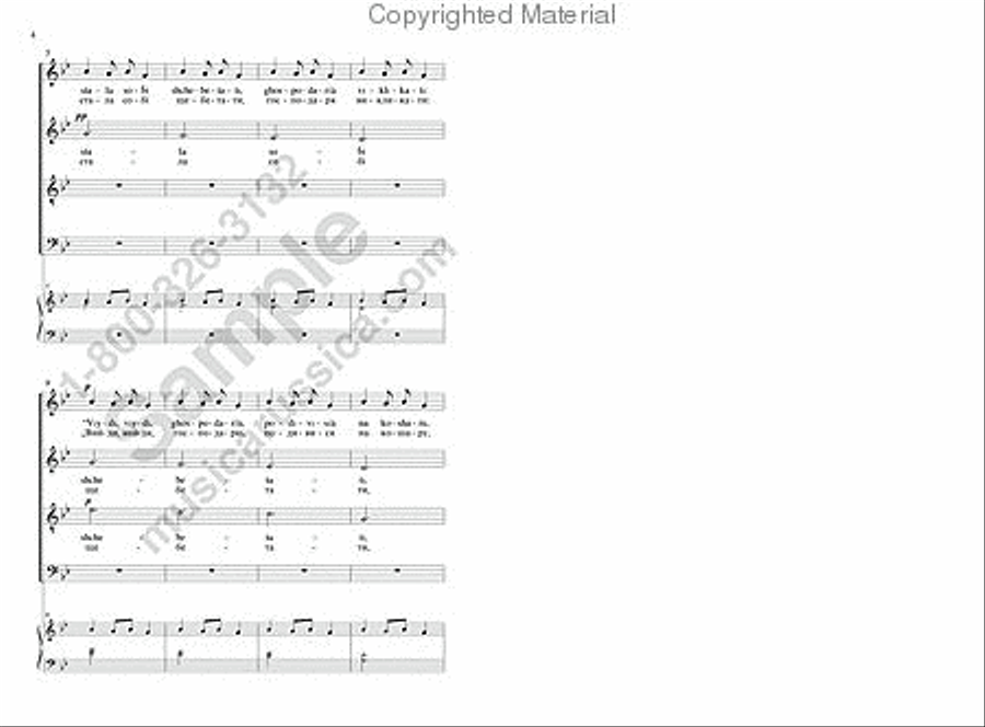 Carol of the Bells (Song of Good Cheer) 4-Part scores gallery preview page 3