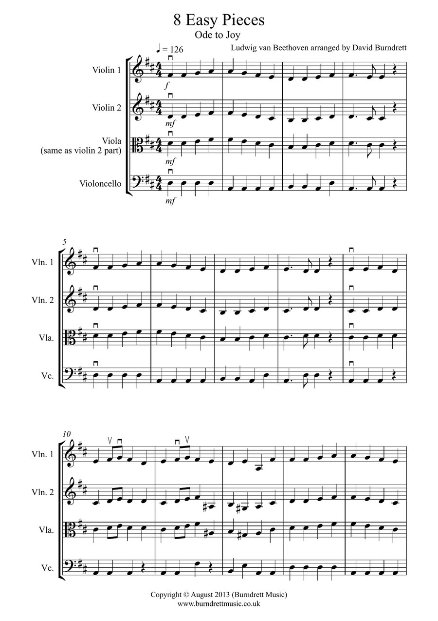 8 Easy Trios, for Strings String Trio scores gallery preview page 1