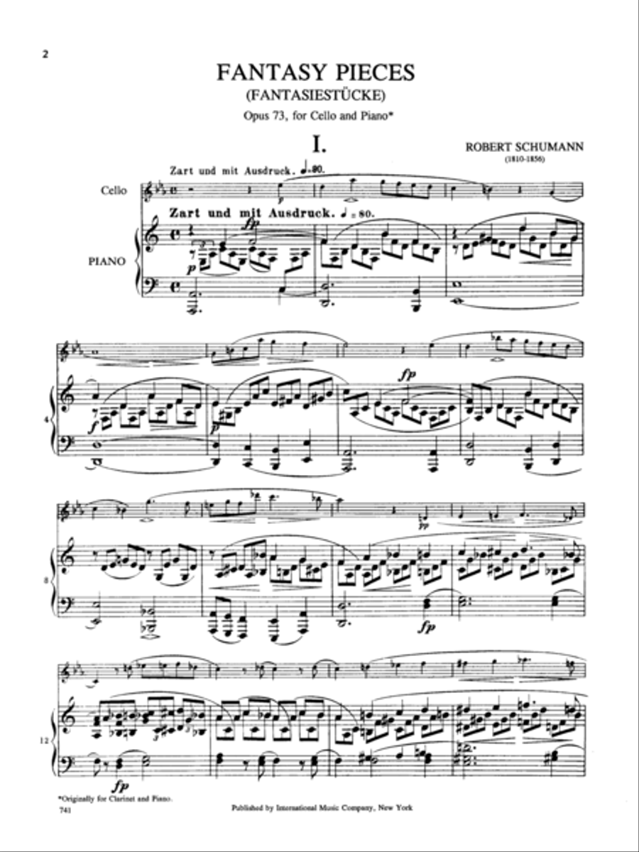 Fantasy Pieces, Opus 73 Piano Accompaniment scores gallery preview page 2