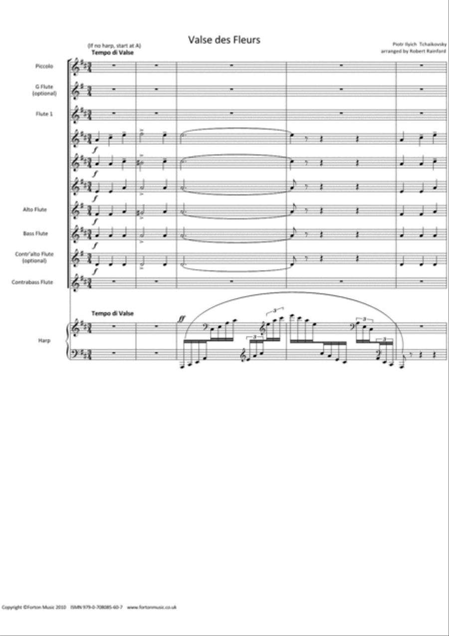 Valse des Fleurs Valse des Fleurs Flute Quartet scores gallery preview page 2