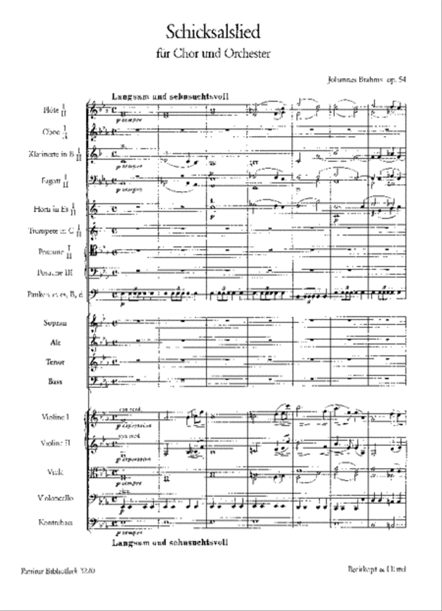 Song of Destiny Op. 54 4-Part scores gallery preview page 2