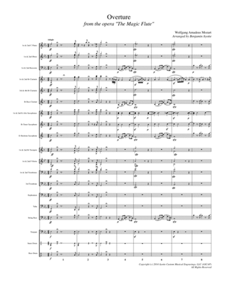 Book cover for Overture to "The Magic Flute" transcribed for Concert Band