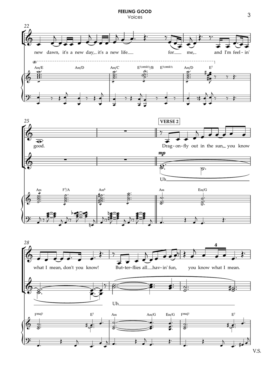 Feeling Good - Score Only Jazz Ensemble scores gallery preview page 3
