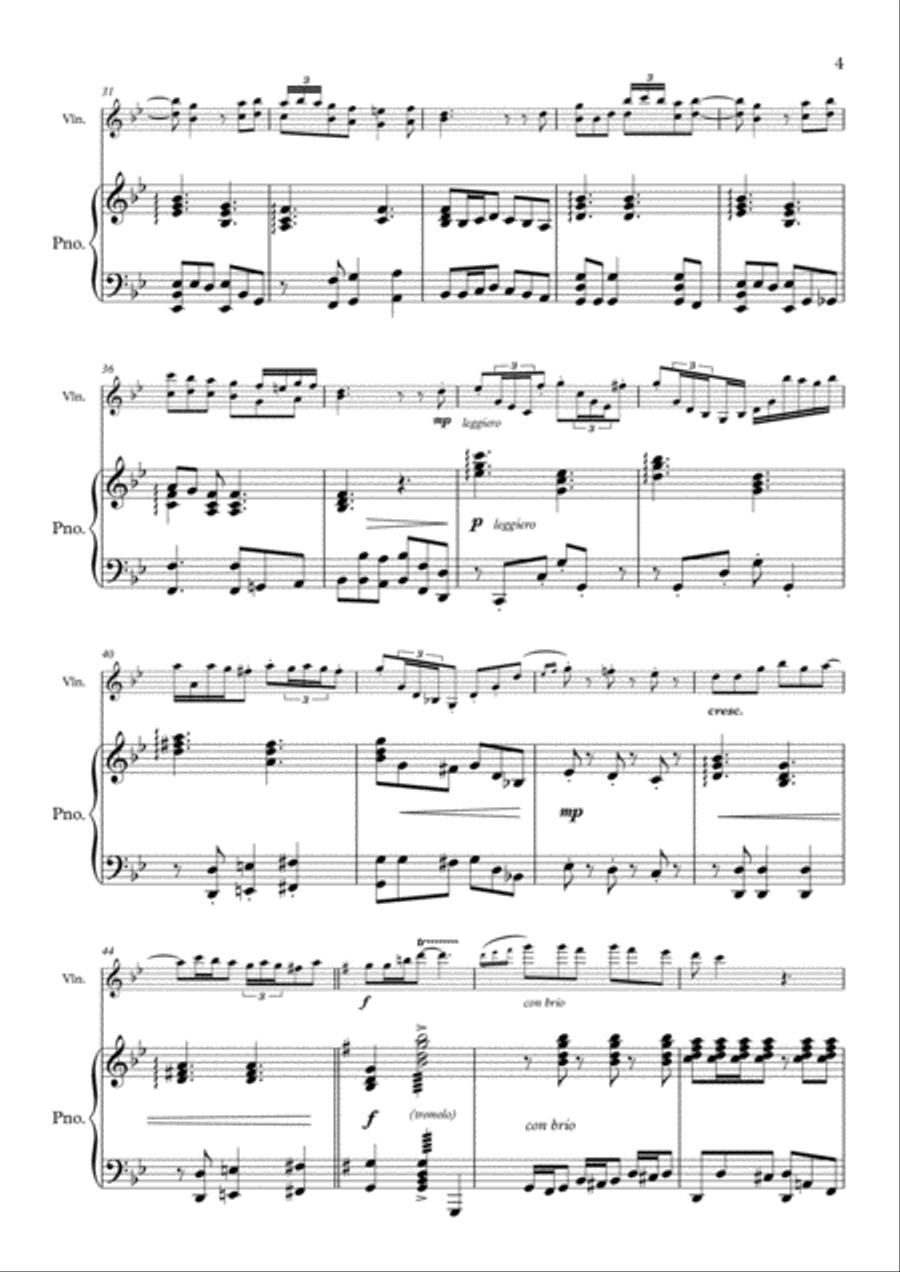 SURQUILLO: Peruvian 'marinera' for violin and piano Violin Solo scores gallery preview page 5