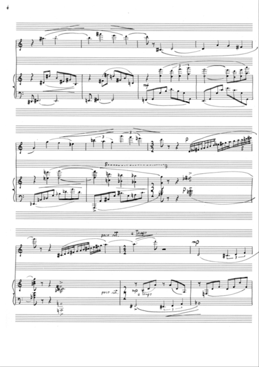 Isao Tsuruhara : ViolinSonata (1968) Violin Solo scores gallery preview page 6