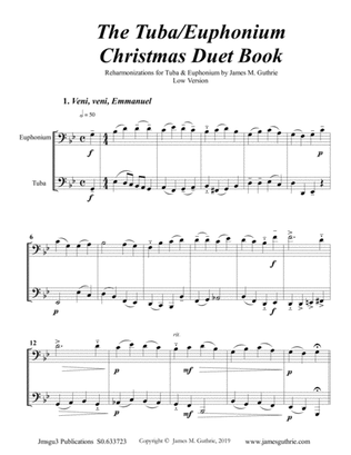 Book cover for The Tuba & Euphonium Christmas Duet Book - Low Version