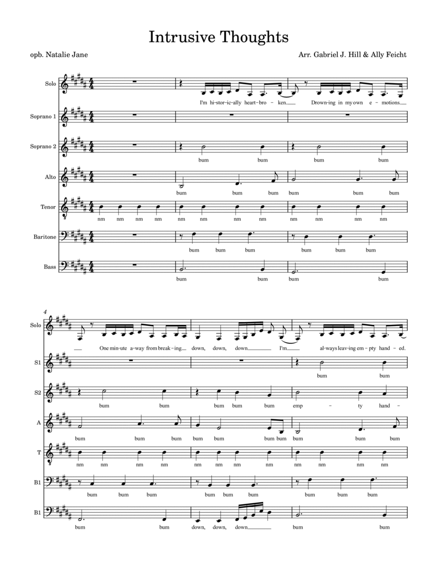 Intrusive Thoughts Divisi scores gallery preview page 1