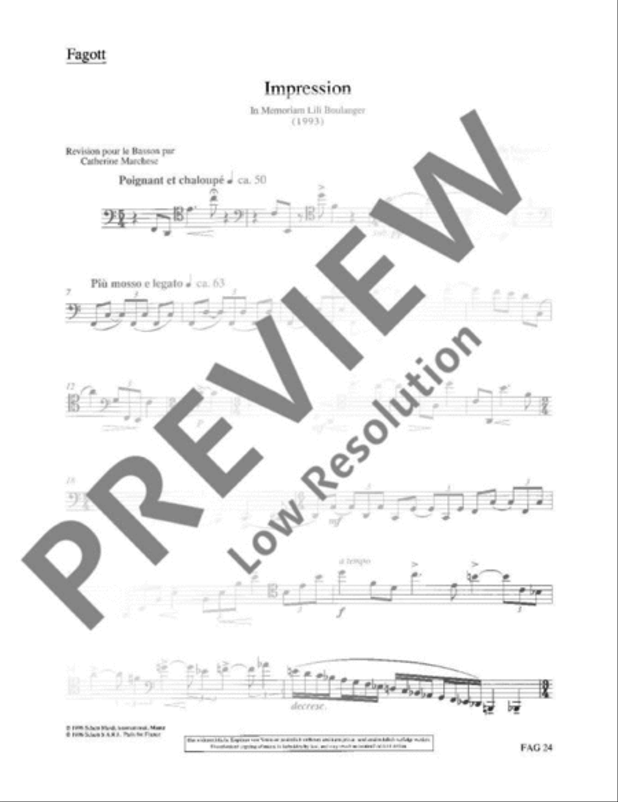 Impression Impression Bassoon Solo scores gallery preview page 9