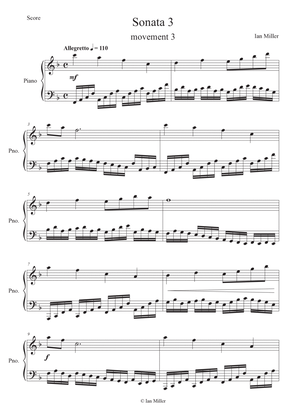 Piano sonata number 3, movement 3