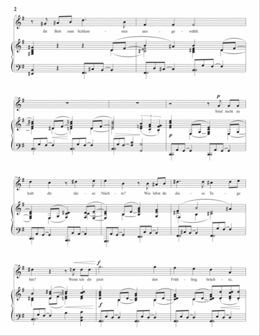 STRAUSS: Die Georgine, Op. 10 no. 4 (transposed to E minor) Voice scores gallery preview page 3