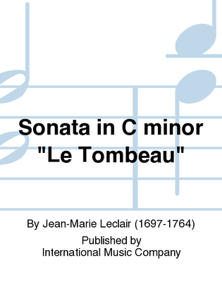 Book cover for Sonata In C Minor Le Tombeau
