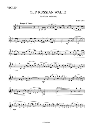 Old Russian Waltz for Violin and Piano | Violin part