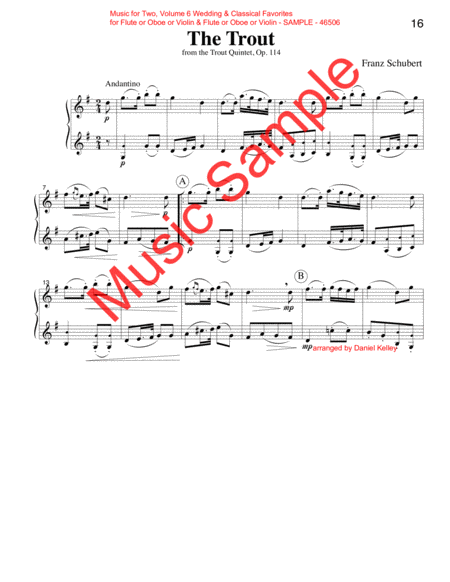Music for Two, Volume 6 - Flute/Oboe/Violin and Flute/Oboe/Violin