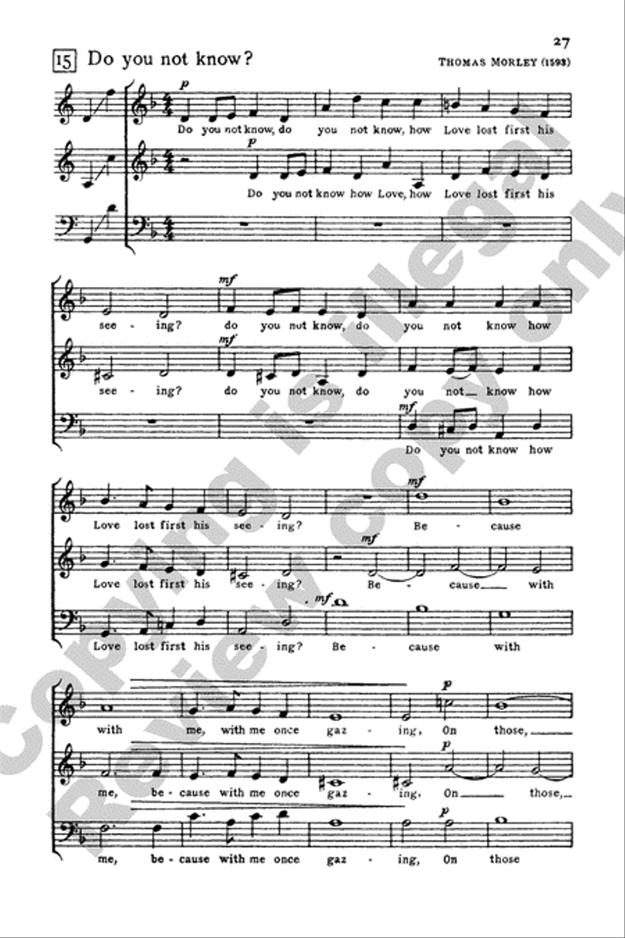 Invitation to Madrigals, Book 1 3-Part scores gallery preview page 18