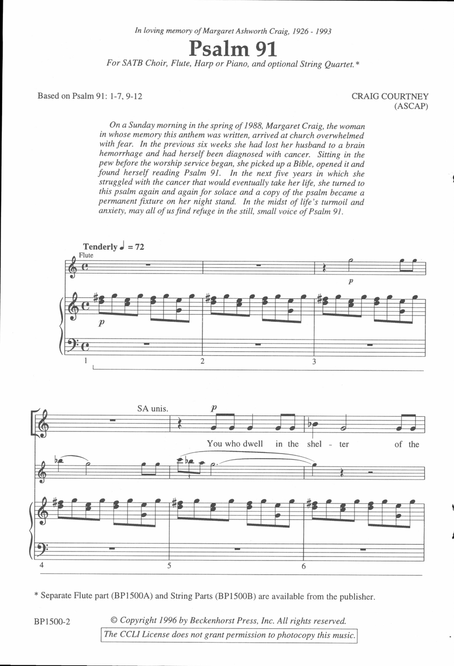 Psalm 91 4-Part scores gallery preview page 2