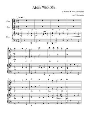 Abide With Me (Flute and Oboe Duet with Piano)