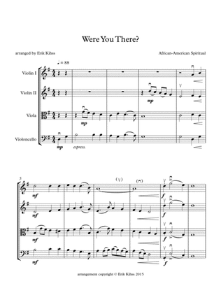 Were You There? - for String Quartet