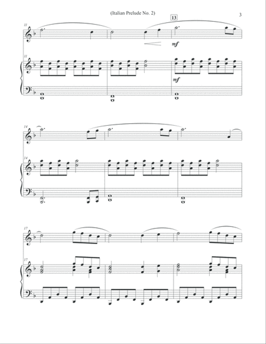 Italian Prelude No. 2 - Oboe & Piano Piano scores gallery preview page 3