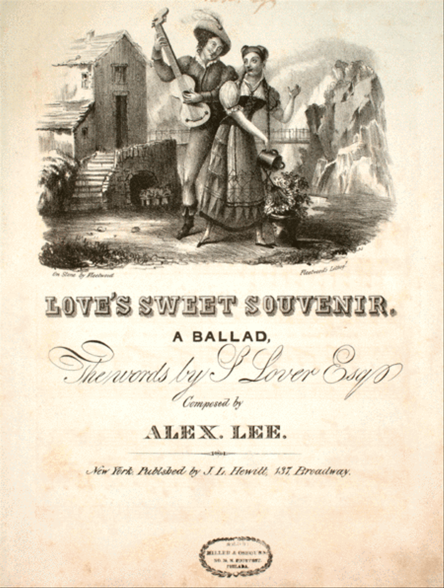 Love's Sweet Souvenir. A Ballad Voice scores gallery preview page 1