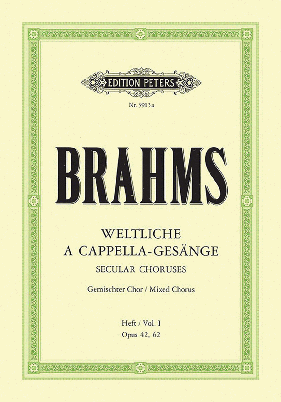 Secular Choruses Opp. 42 and 62 for Mixed Choir (4-6 Voices) and Piano Mixed Choir scores gallery preview page 1