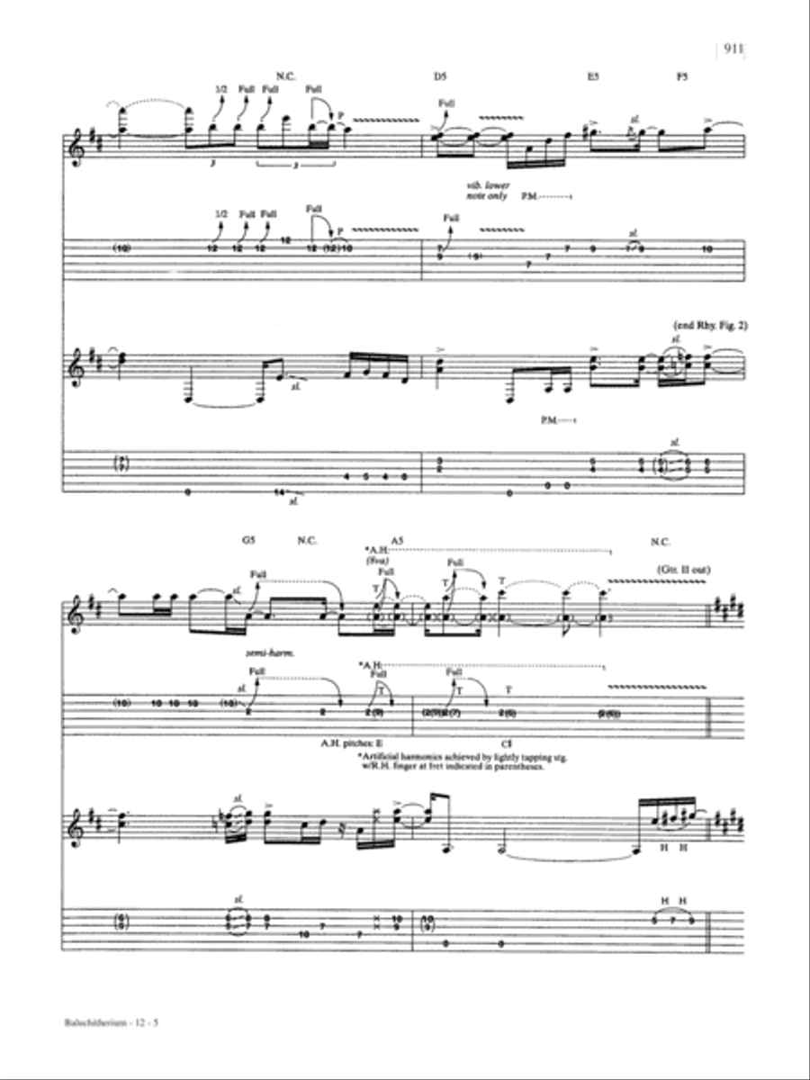 Baluchitherium Guitar Tablature scores gallery preview page 5