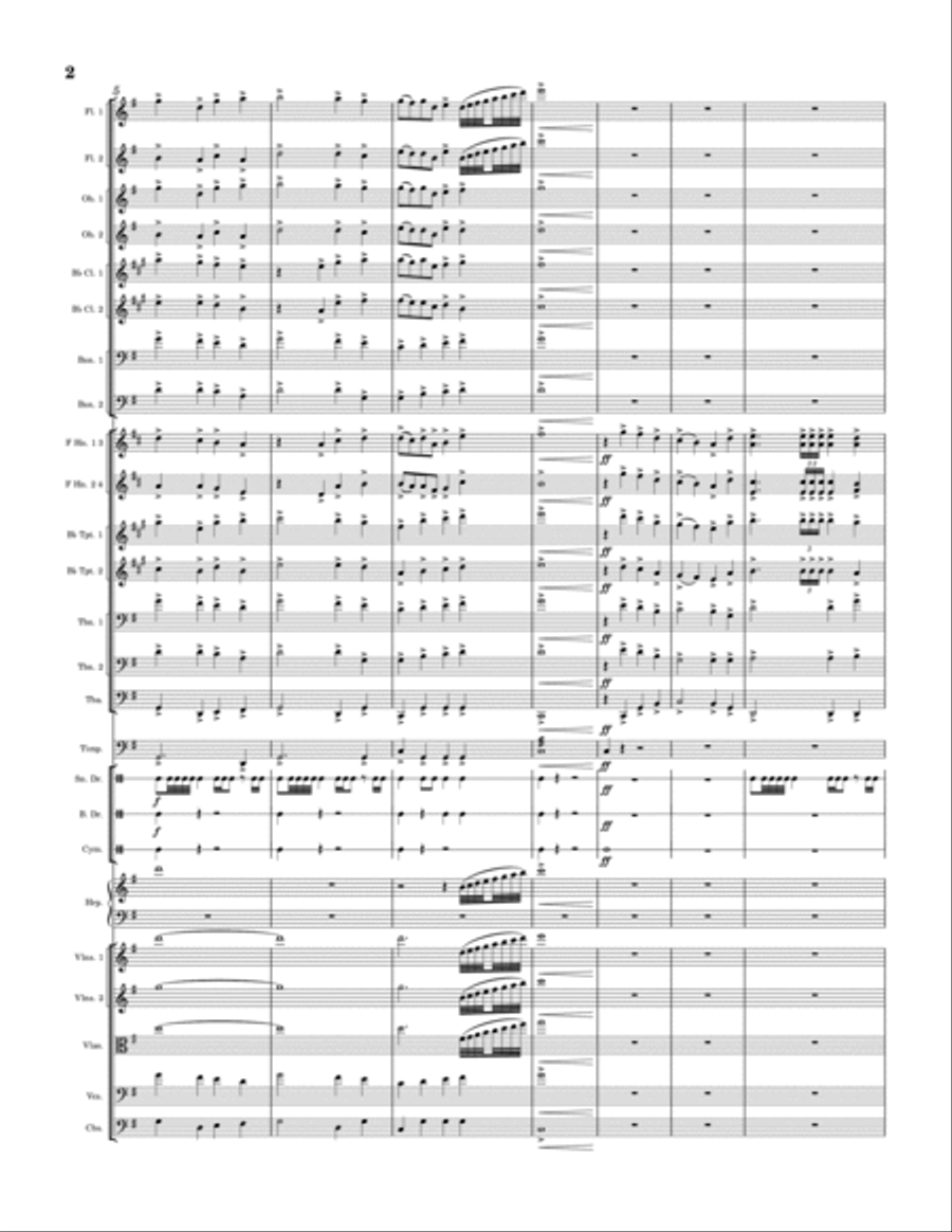Grand Adventure Overture Full Orchestra scores gallery preview page 2