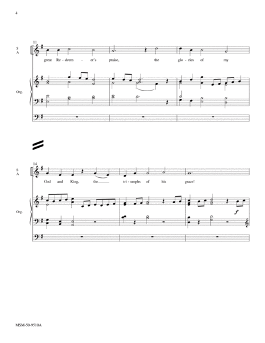 O for a Thousand Tongues to Sing Choir scores gallery preview page 4