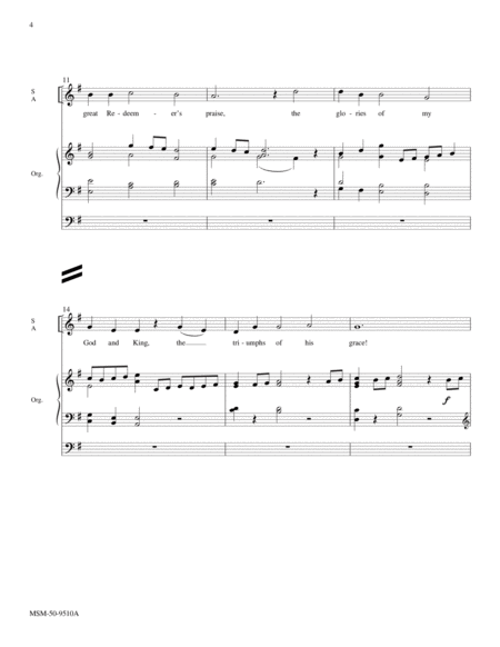O for a Thousand Tongues to Sing (Downloadable Full Score)