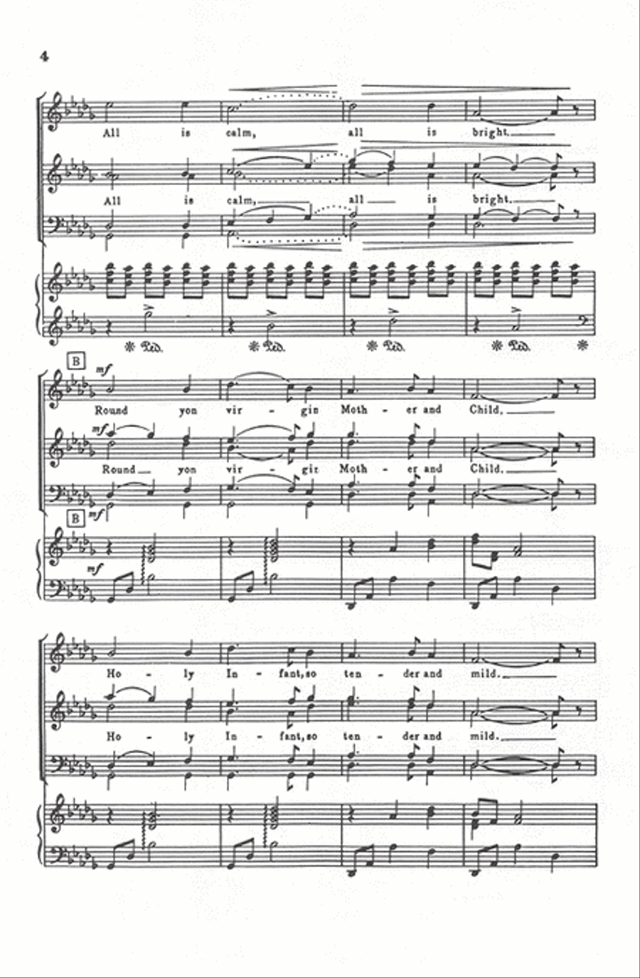 Silent Night Silent Night TTBB scores gallery preview page 3