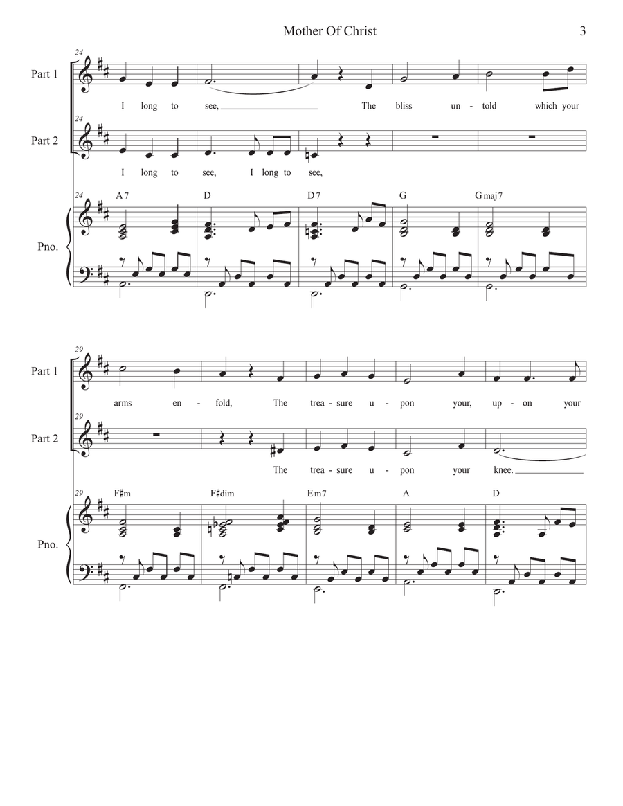 Mother Of Christ (2-part choir) 2-Part scores gallery preview page 3
