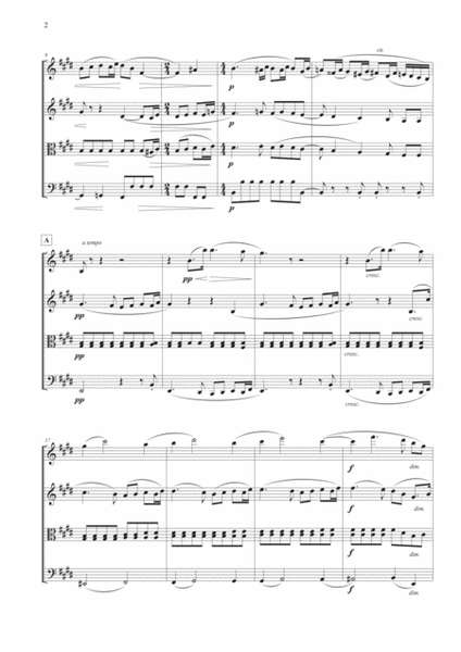 Moderato from Serenade Op. 22 for String Quartet image number null