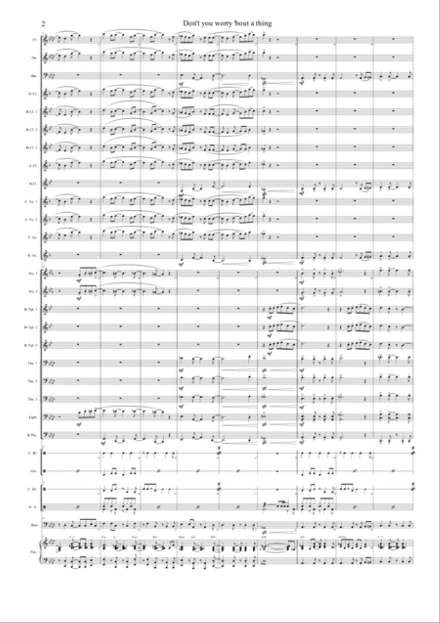 Don't You Worry 'bout A Thing Concert Band scores gallery preview page 2