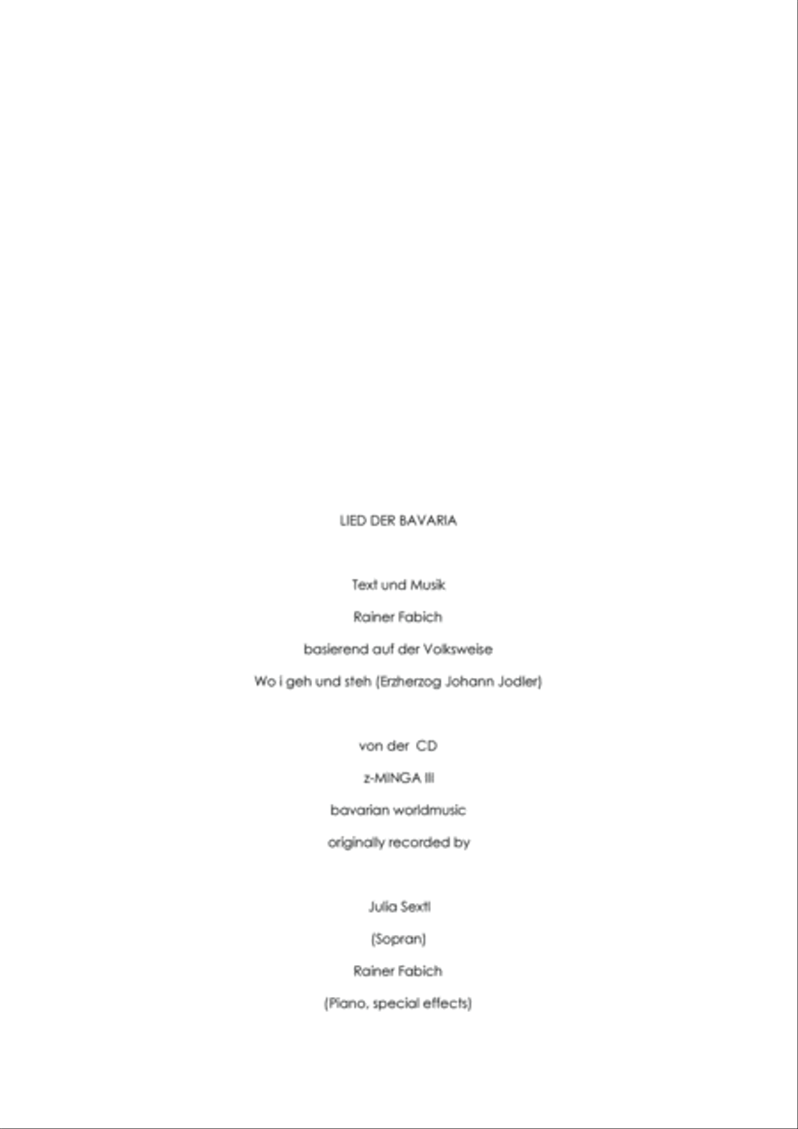 LIED DER BAVARIA - Song of Bavaria for Soprano and Piano Soprano Voice scores gallery preview page 5