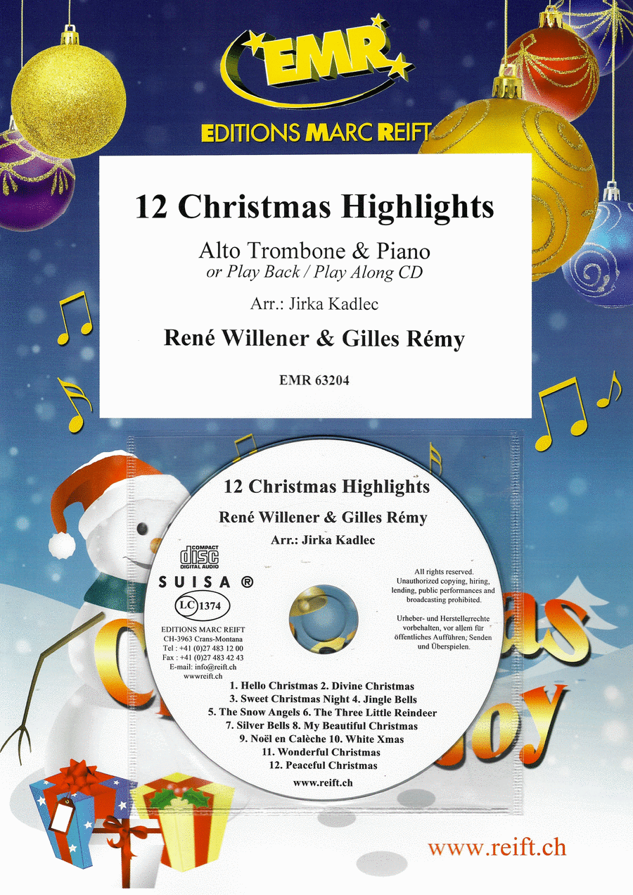12 Christmas Highlights 12 Christmas Highlights Piano Accompaniment scores gallery preview page 1
