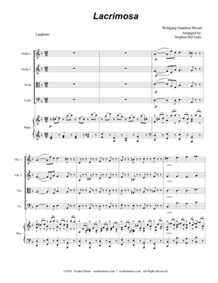 Lacrimosa (String Quartet and Piano)