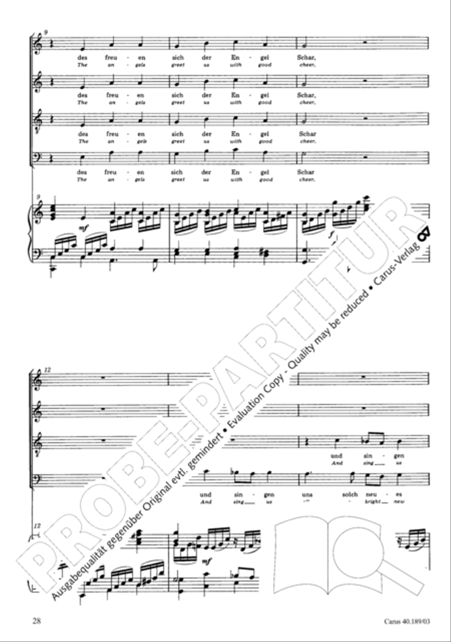 From heav'n on high (Vom Himmel hoch) SSATB scores gallery preview page 29