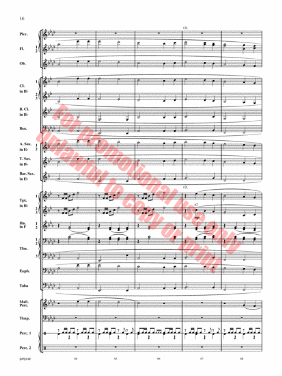 Courage of the Cossacks Concert Band scores gallery preview page 17