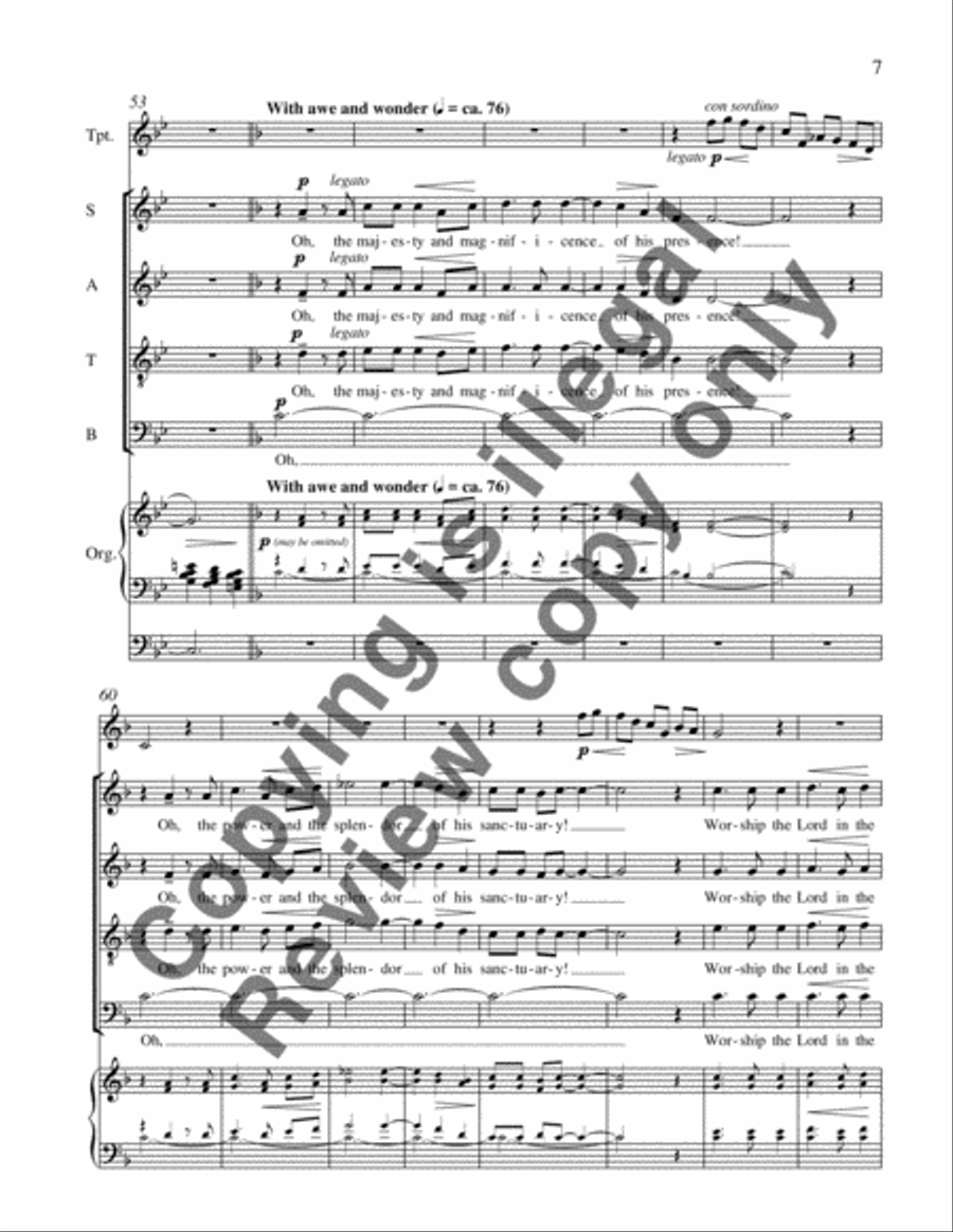 Psalm 96 4-Part scores gallery preview page 5