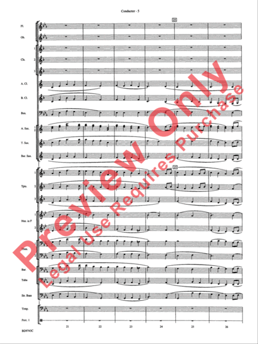 To a Distant Place Concert Band scores gallery preview page 8