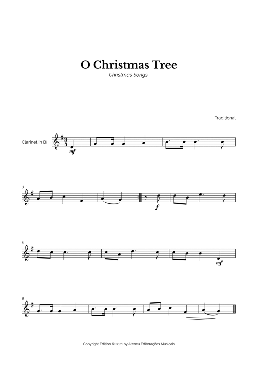 O Christmas Tree for Easy Clarinet Solo image number null